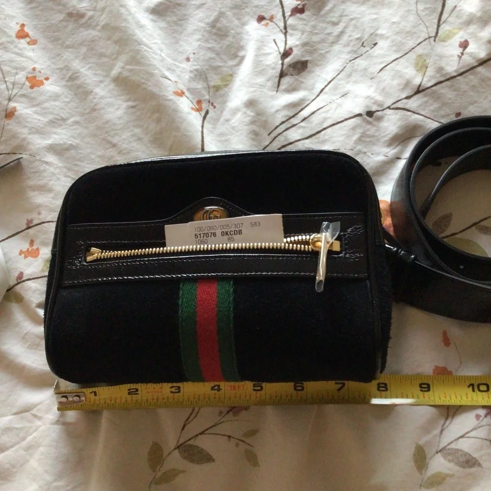 Gucci Ophidia Black Suede Belt Bag - Picture 6 of 16